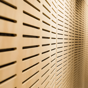 High-Absorption Wooden Slotted Acoustic Panels