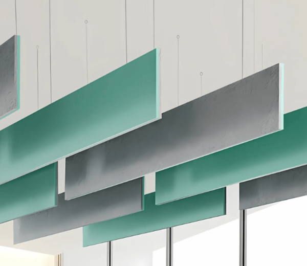 Highly Absorptive Acoustic Panels with Non-Woven Polyester Fiber – Baffles & Clouds