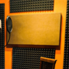 Gitco Pyramid Acoustic Foam Panels installed on studio walls for enhanced soundproofing.
