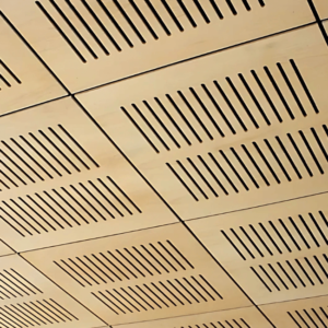 High-Absorption Wooden Slotted Acoustic Panels