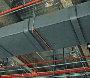 ArmaFlex AP insulation applied to HVAC ducting for energy efficiency