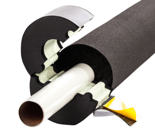 ArmaFix pipe support system with integrated insulation for chilled water piping