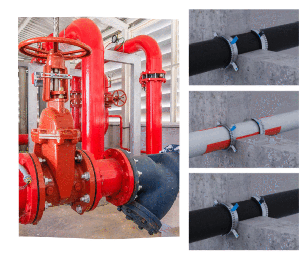 ArmaProtect firestop collar cross-section view – Armacell EFC series