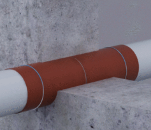 ArmaProtect FW1 by Gitco with intumescent layers for fire-sealing pipes