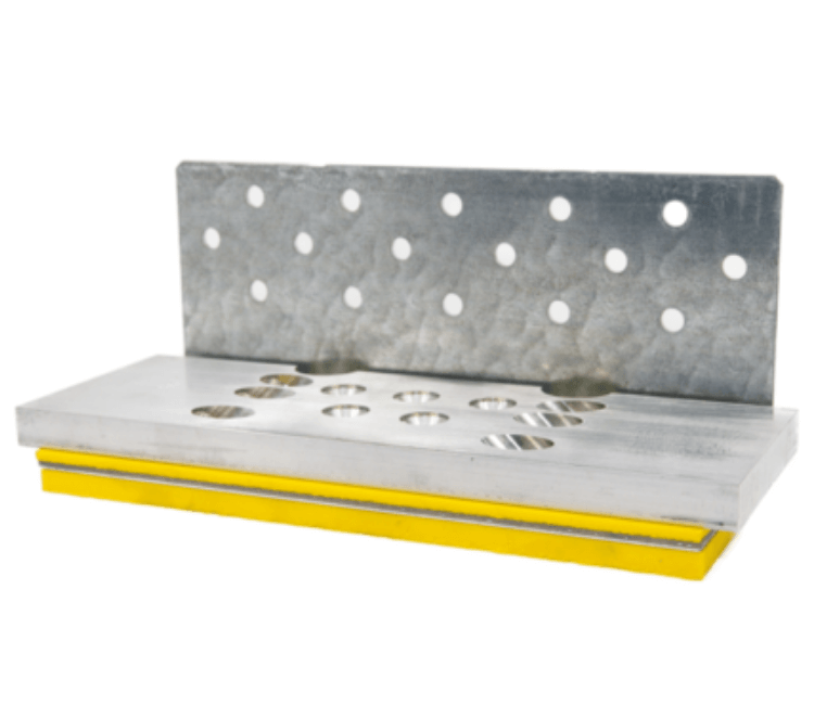 Getzner GEPI angle bracket side view – elastic vibration control connector Saudi Arabia