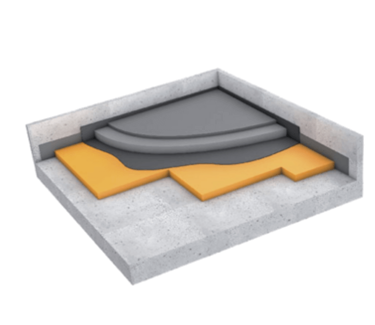 Impact sound insulation material by Getzner supplied by Gitco Saudi Arabia for floor noise reduction