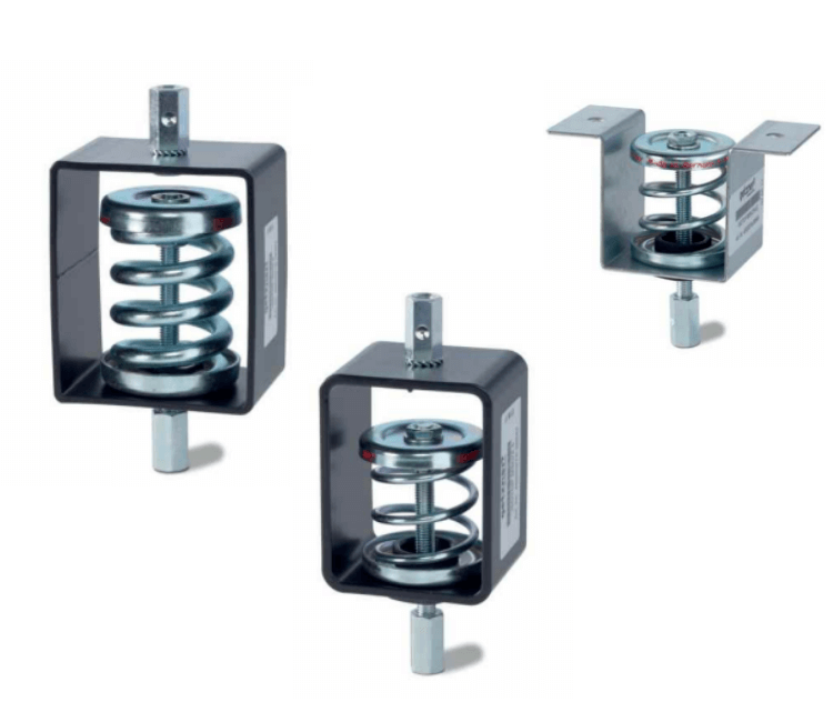 Isotop anti-vibration ceiling hanger by Getzner supplied by Gitco Saudi Arabia for acoustic and vibration isolation