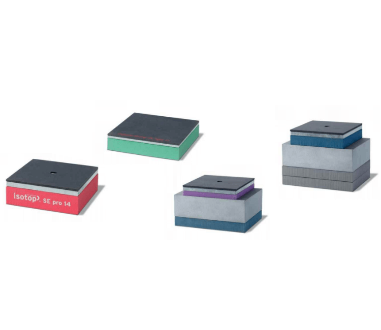 Isotop sandwich vibration damping pad by Getzner supplied by Gitco Saudi Arabia for vibration and noise isolation