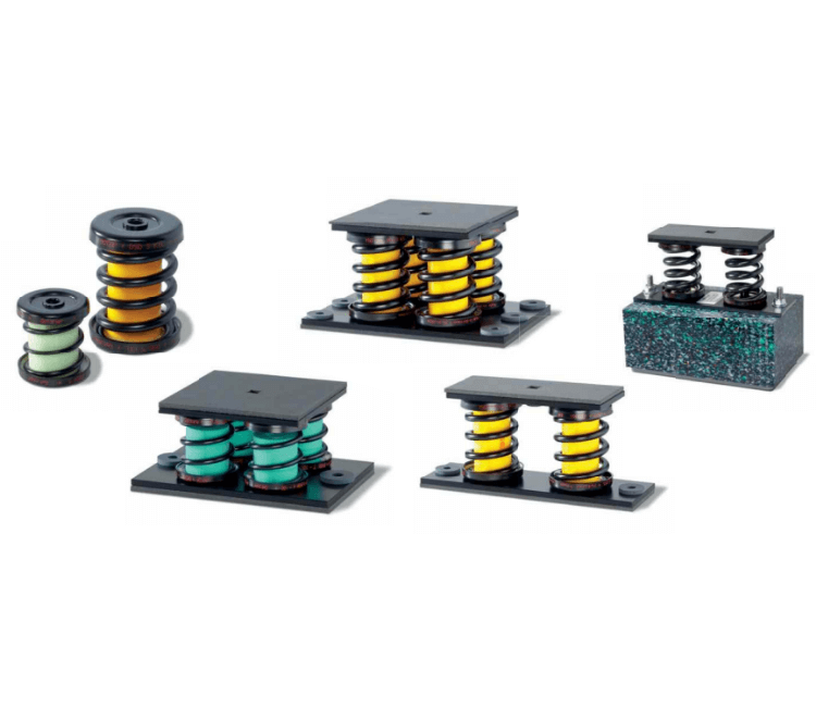 Isotop spring mount with damper core by Getzner supplied by Gitco Saudi Arabia for vibration isolation