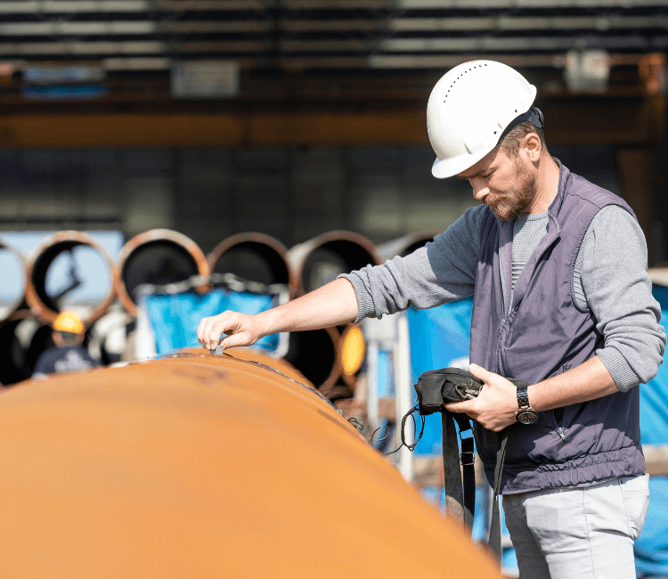 Ultrasound Thickness testing in KSA for pipe wall loss and corrosion monitoring in oil and gas assets.